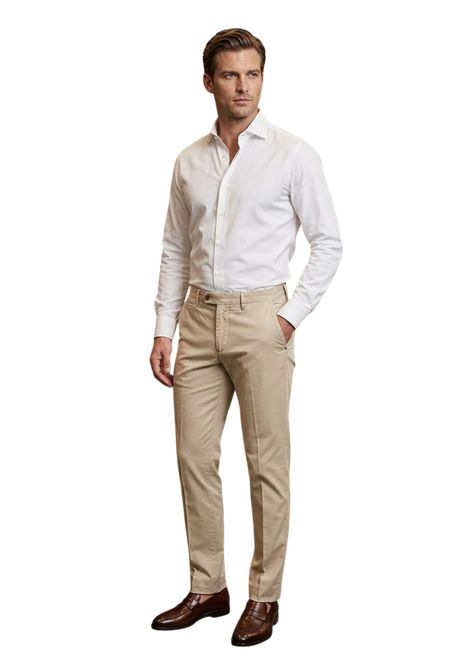 Pantalone Chino in Cotone Stretch MICHAEL COAL | Pantaloni | MC1.RICKY.237500120
